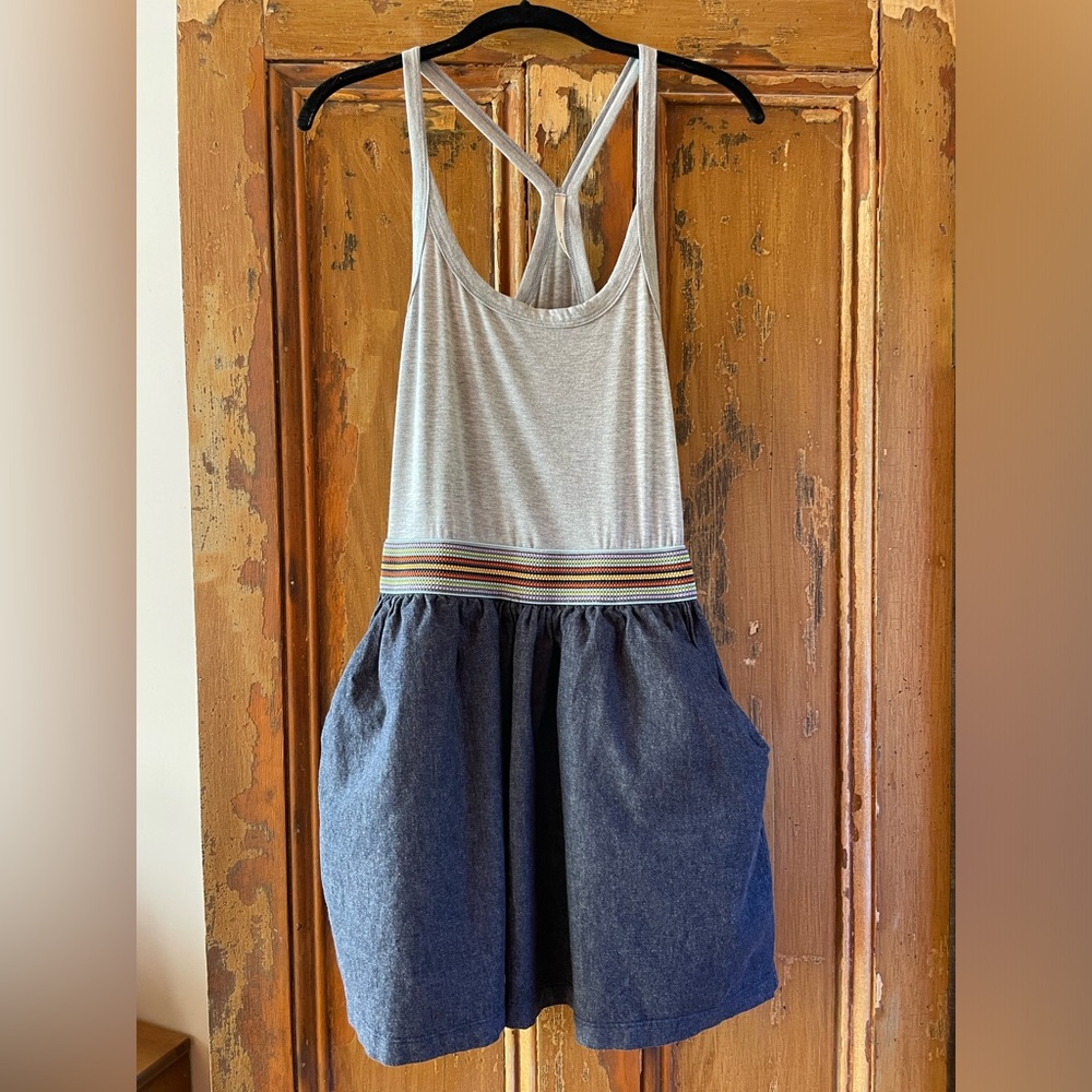 Fun RacerBack Tank Dress with Denim Skirt